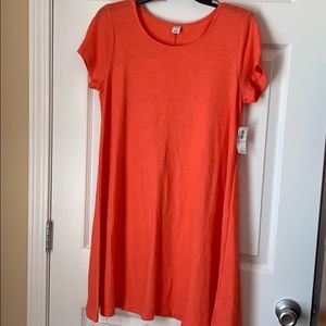 Coral swing dress